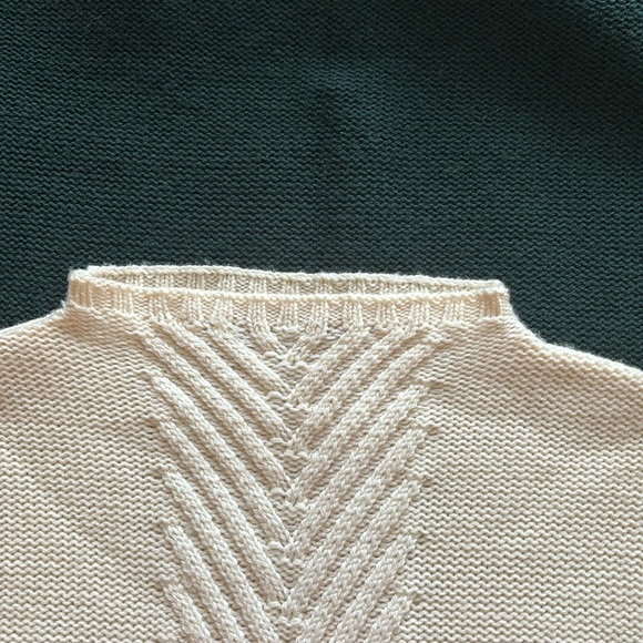 Pendleton Women's Large Cream Merino Wool Knit Sweater Short sleeve High… - Picture 7 of 7